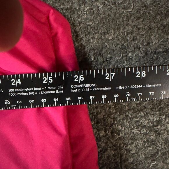 Lands’ End Heavy Winter Parka Women L Pink Faux Fur Hood Sherpa Lined Jacket - Picture 6 of 6